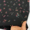 شانتون نخ ترک طرحدار مشکی گل صورتی و قرمز