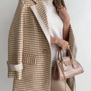 نوع پارچه: کشمیر پیردوپل(پیچازی)رنگ نسکافه ای و سفید