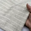 لینن هندی راه راه زمینه کرم روشن با خط سفید