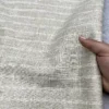 لینن هندی راه راه زمینه کرم روشن با خط سفید