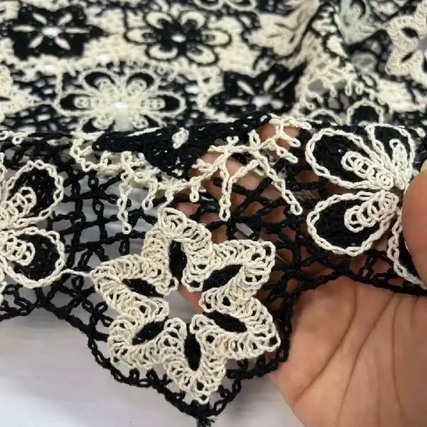 قلاب بافی رنگ مشکی سفید - Image 7